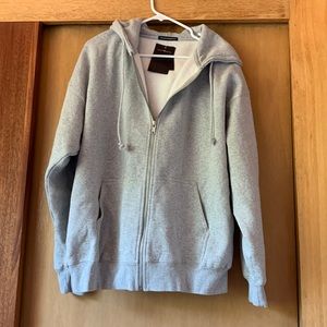 Brandy Melville oversized grey zip up hoodie